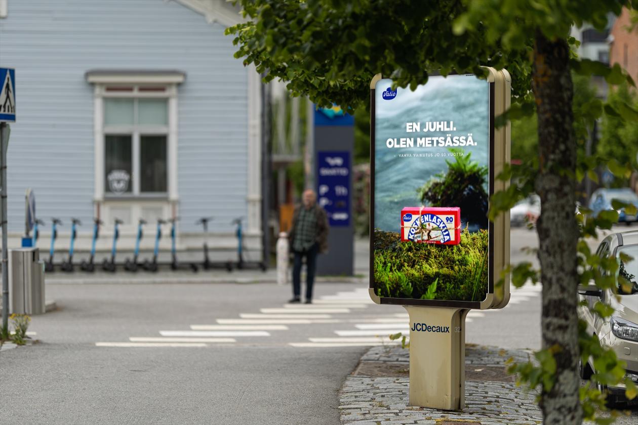 Valion abribus-julistekampanja Mikkelissä.