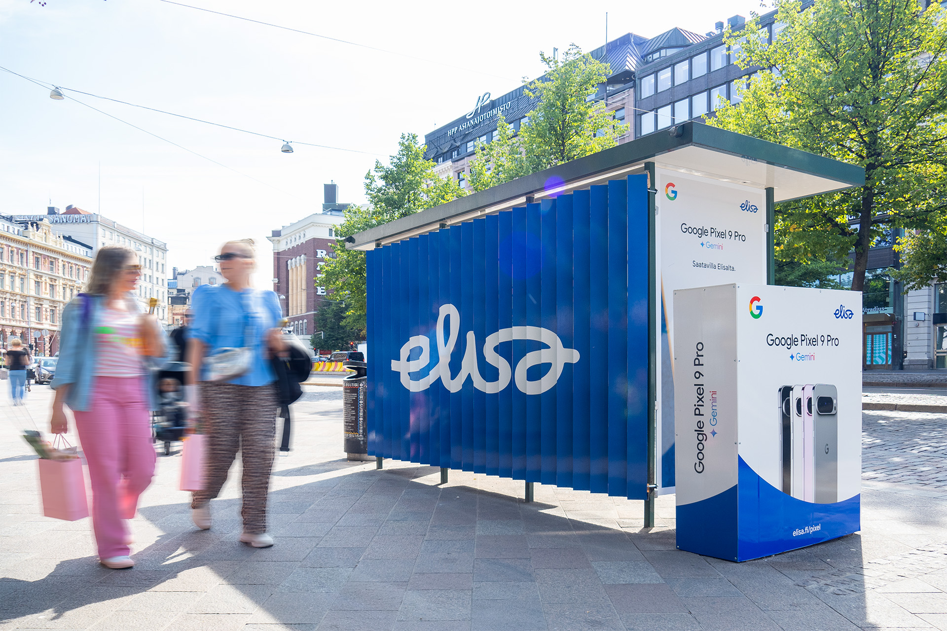 Elisan innovatetoteutus Helsingin Mannerheimintiellä.